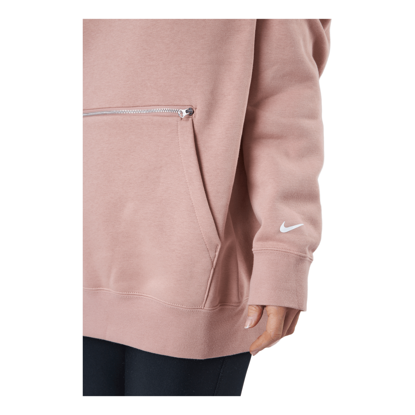 W Nsw Po Hoodie Os Bb Flc Prnt Rose Whisper/white