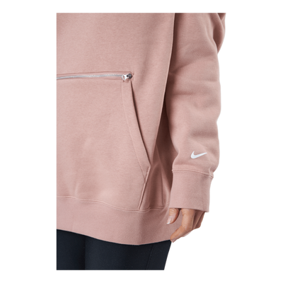 W Nsw Po Hoodie Os Bb Flc Prnt Rose Whisper/white