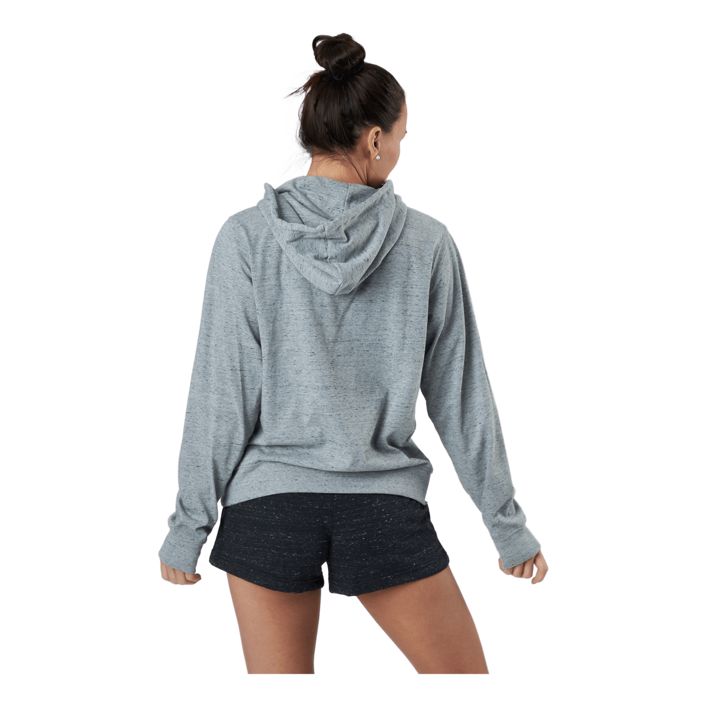 Sportswear Gym Vintage Women's Full-Zip Hoodie DK GREY HEATHER/WHITE