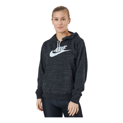 Sportswear Gym Vintage Women's Pullover Hoodie BLACK/WHITE