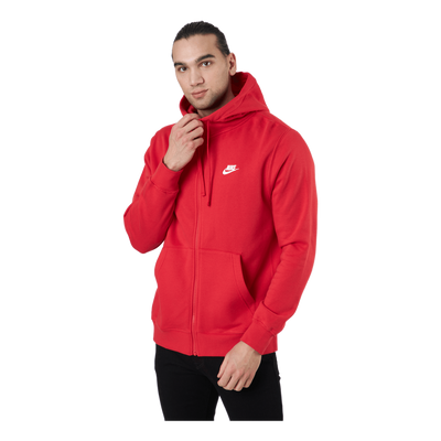 Sportswear Club Fleece Men's Full-Zip Hoodie UNIVERSITY RED/UNIVERSITY RED/WHITE