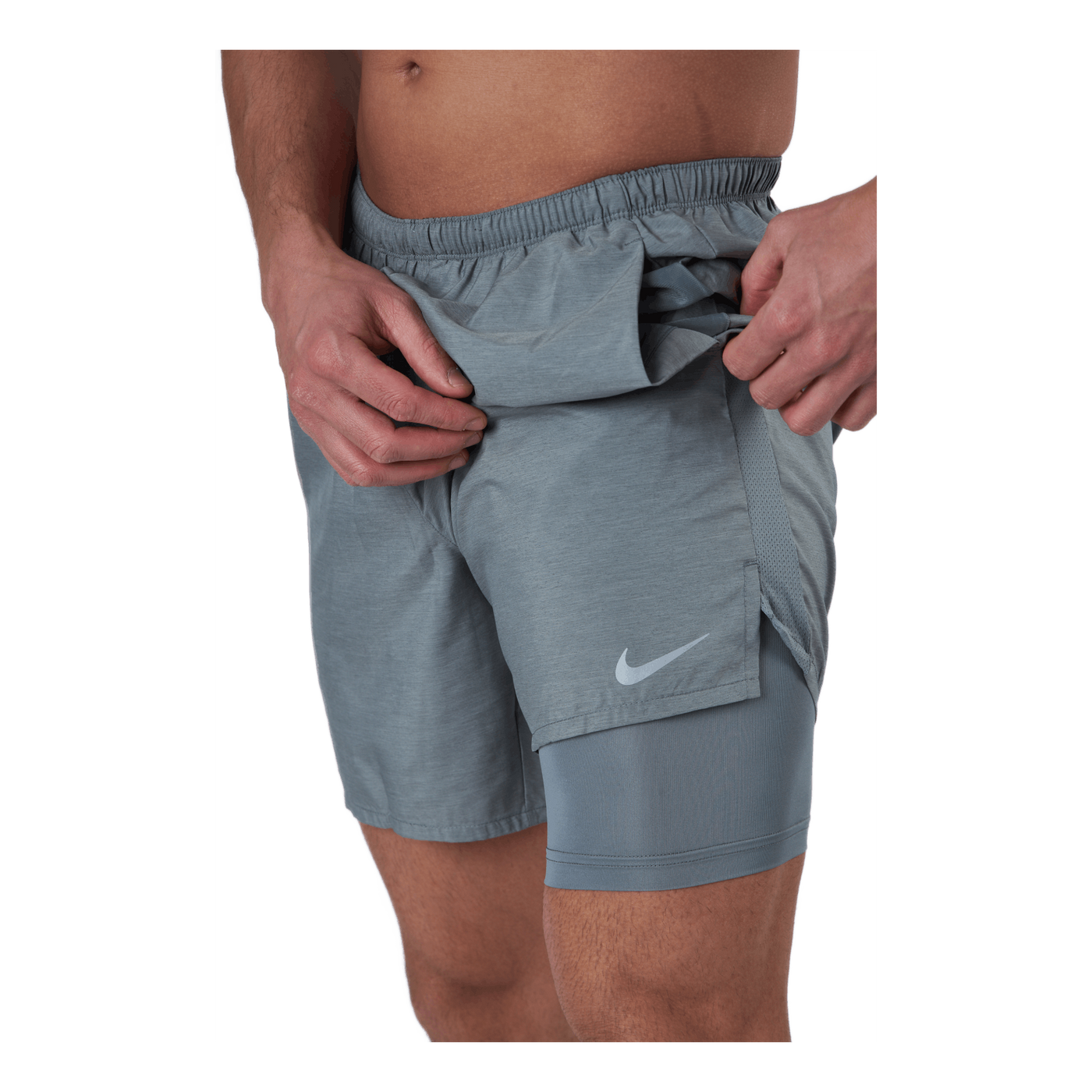 Nike Challenger Men's 2-in-1 R Smoke Grey/htr/reflective Silv