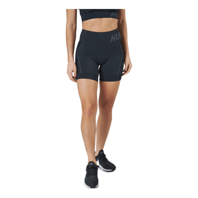 Hmlte Christel Seamless Shorts Black/asphalt Melange