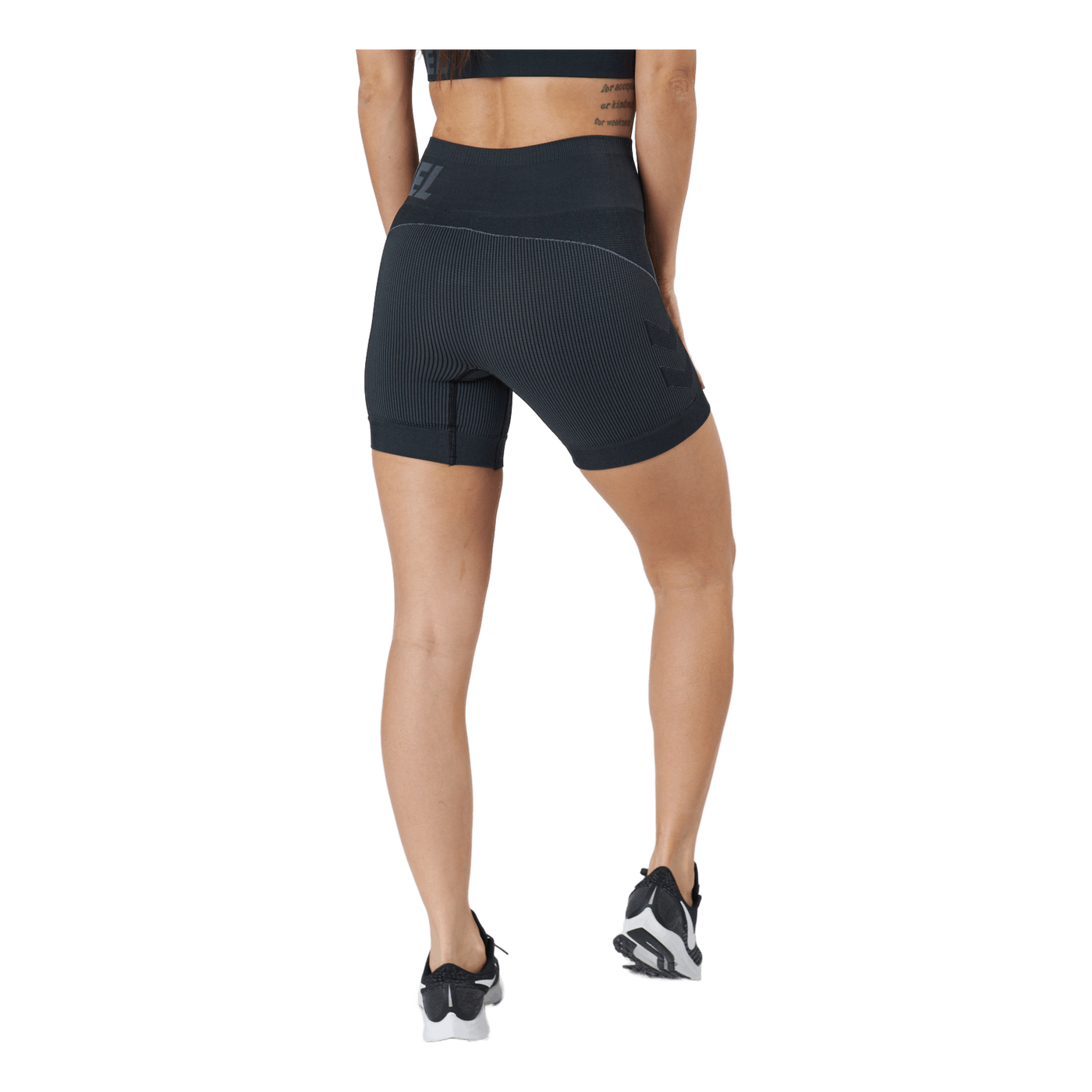 Hmlte Christel Seamless Shorts Black/asphalt Melange