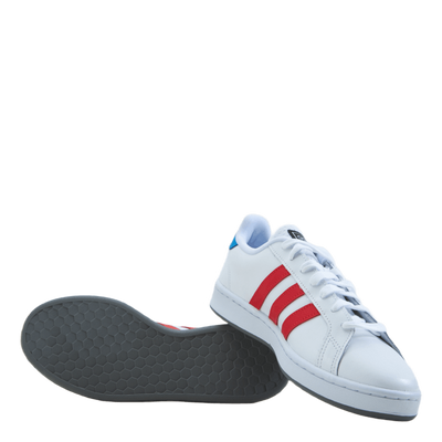 Grand Court Base Shoes Cloud White / Vivid Red / Blue Rush