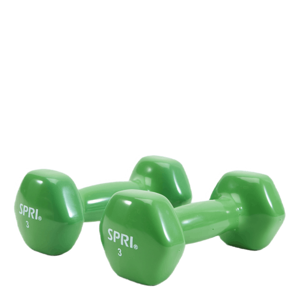 Spri Dumbbells Vinyl 1,4kg/3lb Green