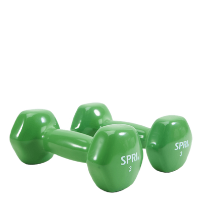 Spri Dumbbells Vinyl 1,4kg/3lb Green