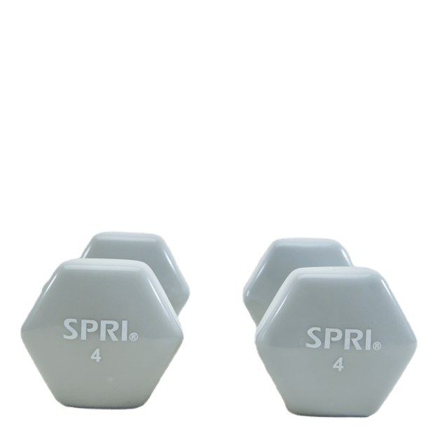 Spri Dumbbells Vinyl 1,8kg/4lb Grey