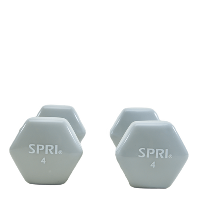 Spri Dumbbells Vinyl 1,8kg/4lb Grey