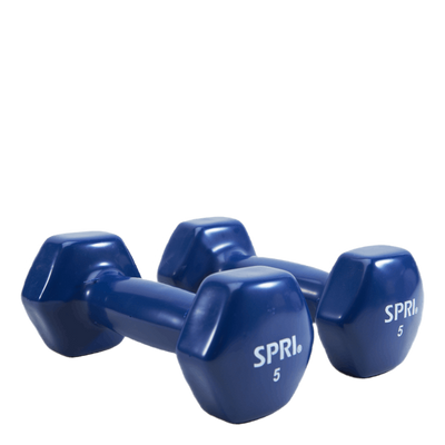 Spri Dumbbells Vinyl 2,3kg/5lb Blue