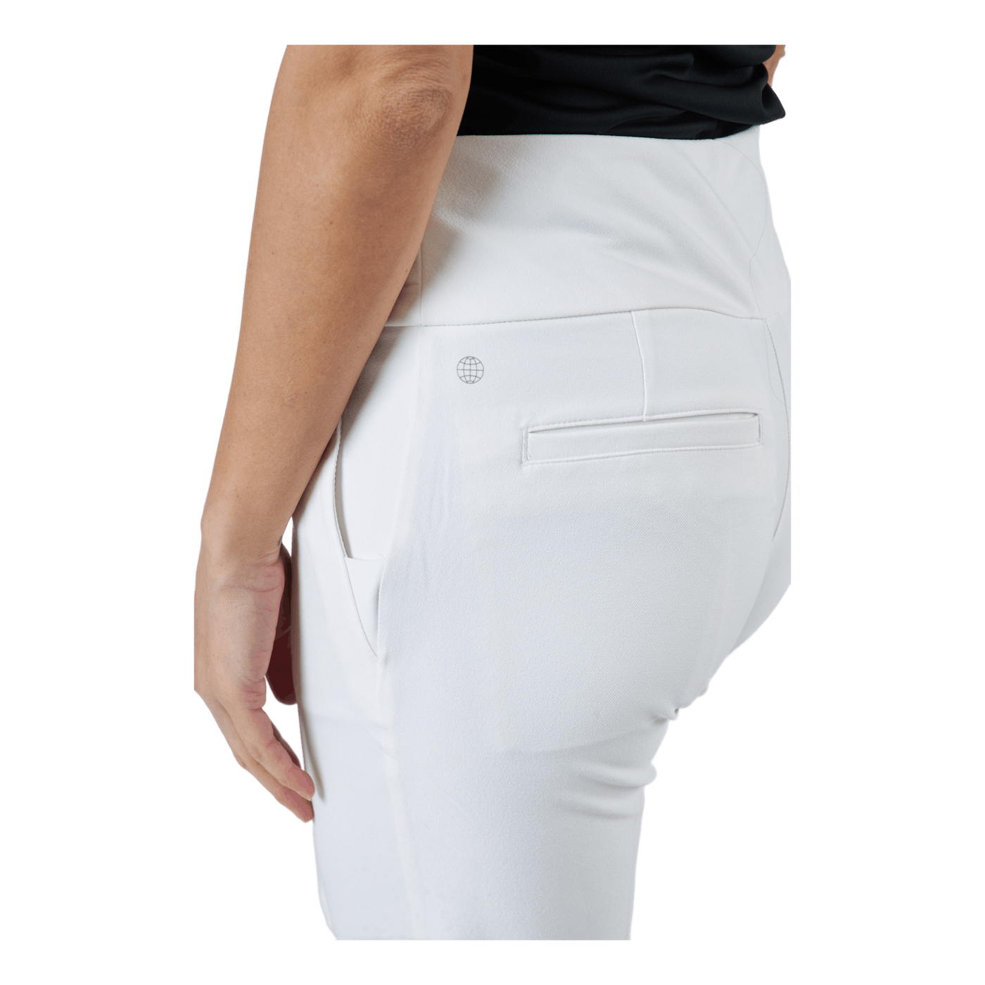 Pull-On Ankle Pants White