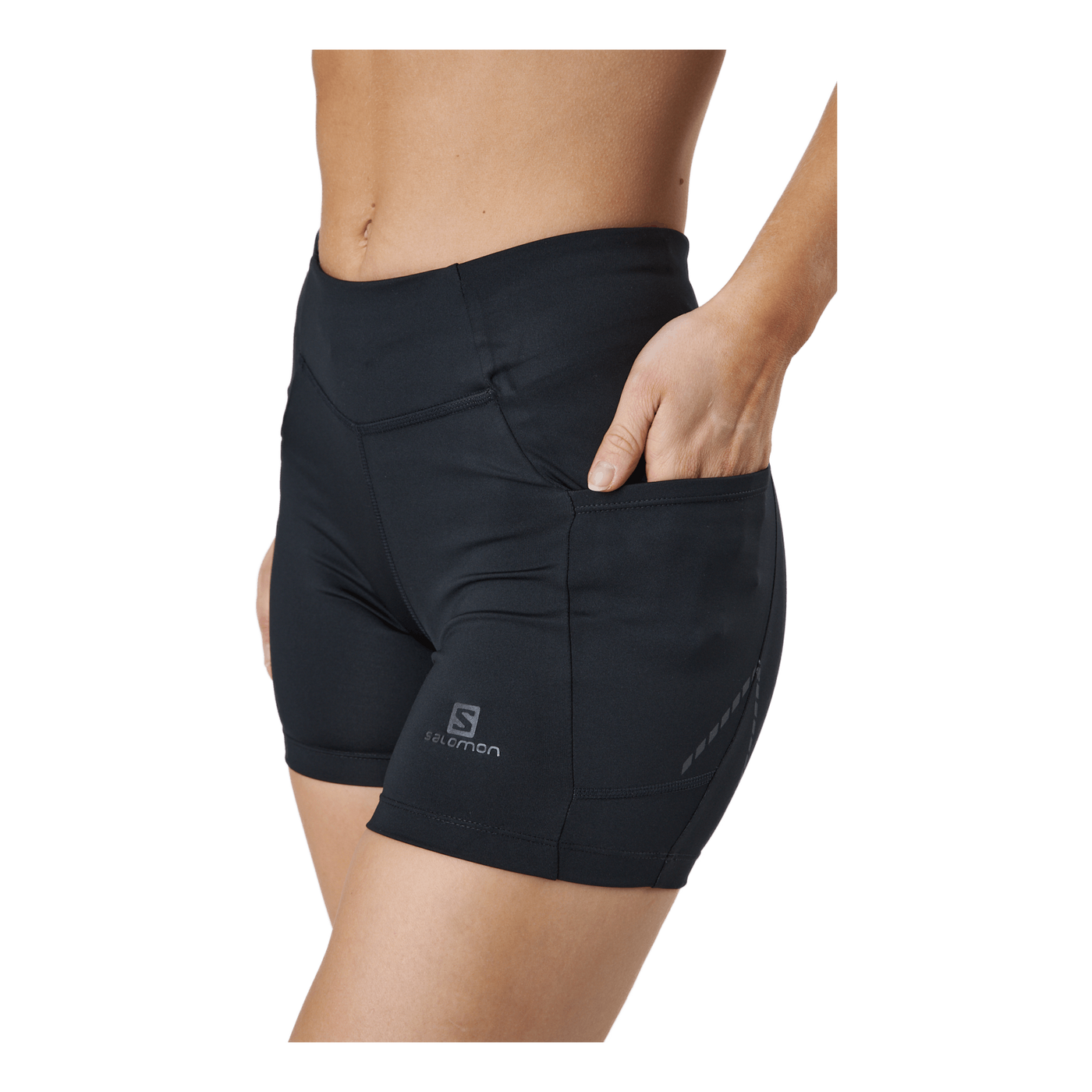 Cross Run Short Tight W Black