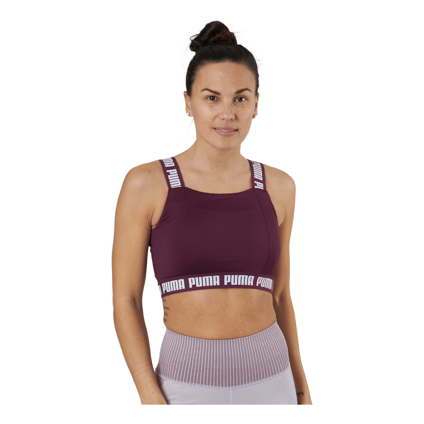 Puma Strong Crop Top Grape Wine