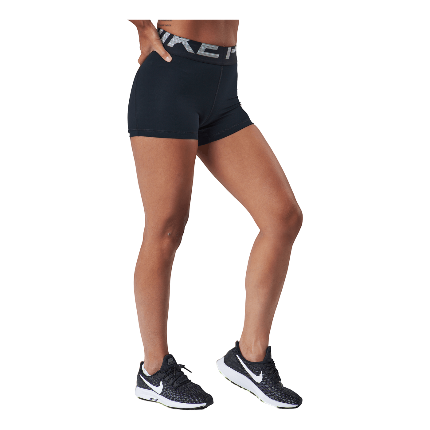 Nike Pro Dri-fit Women's 3" Gr Black/black/white