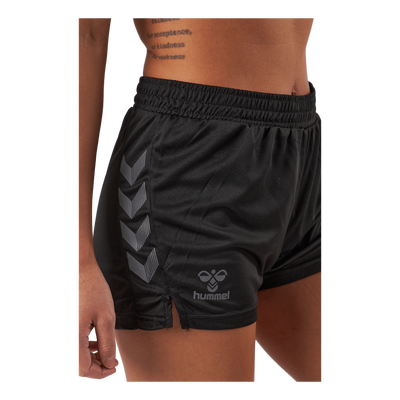 Hmlongrid Poly Shorts Wo Jet Black/forged Iron