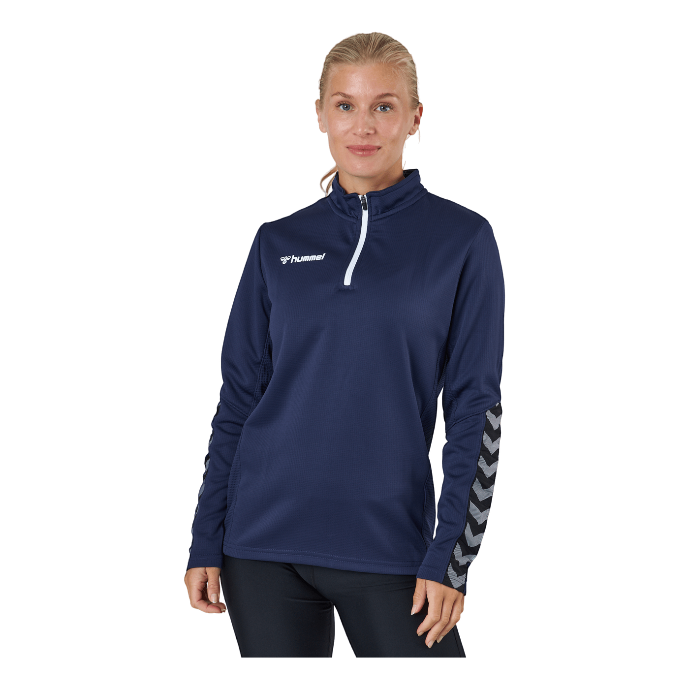 Hmlauthentic Half Zip Sweatshi Marine