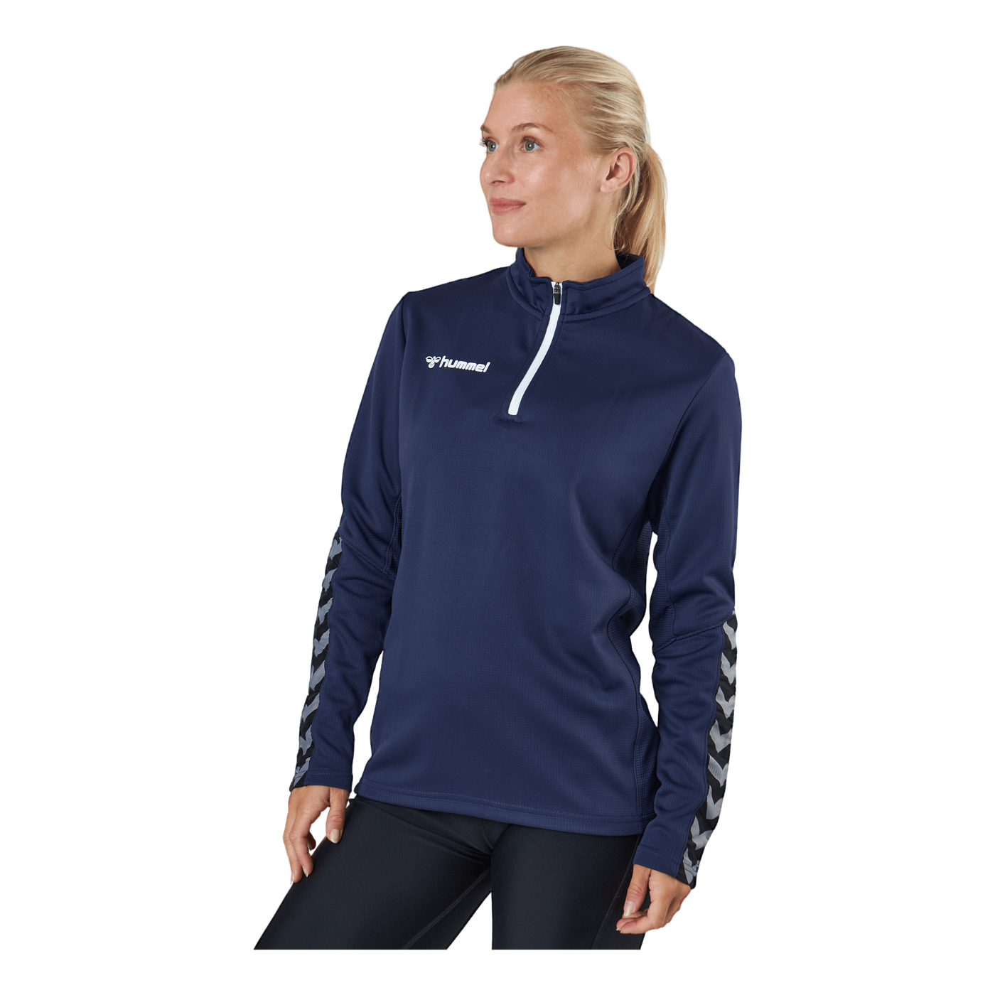 Hmlauthentic Half Zip Sweatshi Marine