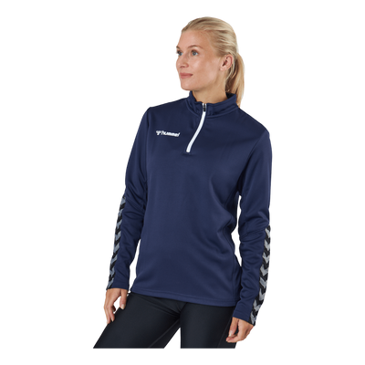 Hmlauthentic Half Zip Sweatshi Marine