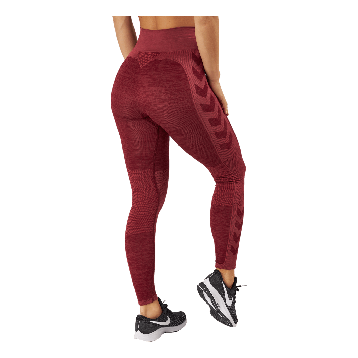 Hmlclea Seamless Mid Waist Tig Cabernet/apple Butter Melange