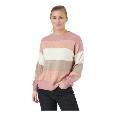 Onlatia L/s Stripe Pullover Kn Dusty Rose