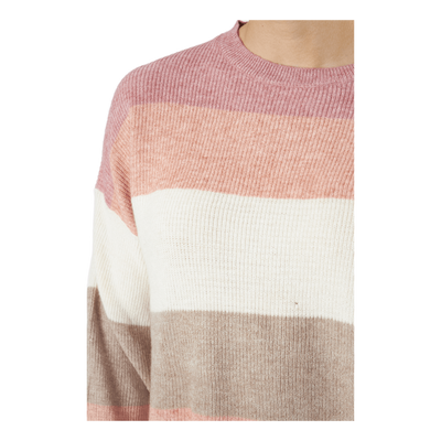 Onlatia L/s Stripe Pullover Kn Dusty Rose