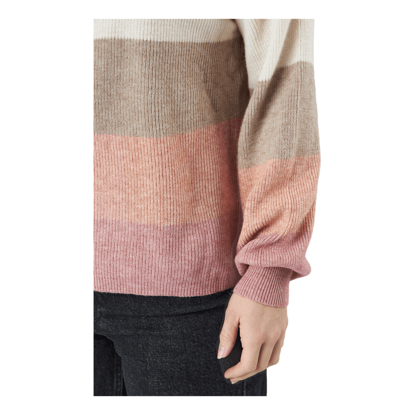 Onlatia L/s Stripe Pullover Kn Dusty Rose