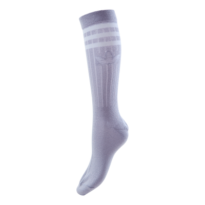 Full Glitter Crew Socks Purple Tint / Black