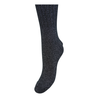 Full Glitter Crew Socks Purple Tint / Black