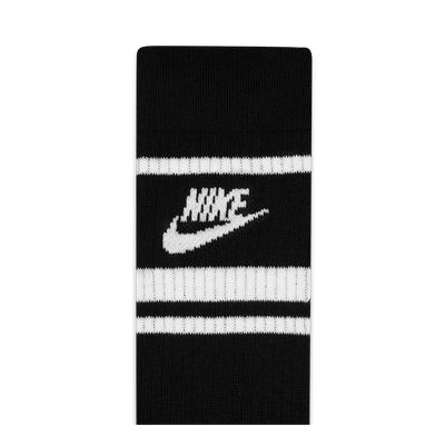 Sportswear Everyday Essential Crew Socks (3 Pairs) BLACK/WHITE