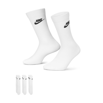 Sportswear Everyday Essential Crew Socks (3 Pairs) WHITE/BLACK