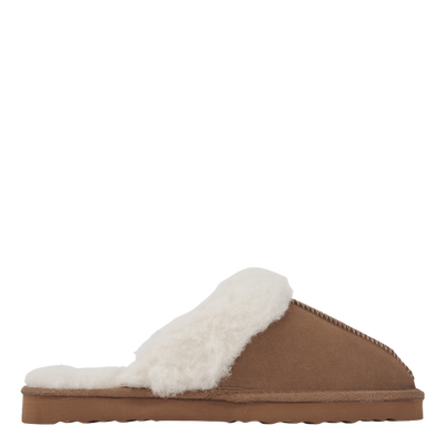 Tamara W Warm Leather Slipper Sudan Brown