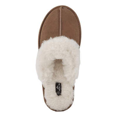 Tamara W Warm Leather Slipper Sudan Brown