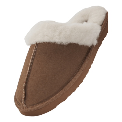 Tamara W Warm Leather Slipper Sudan Brown