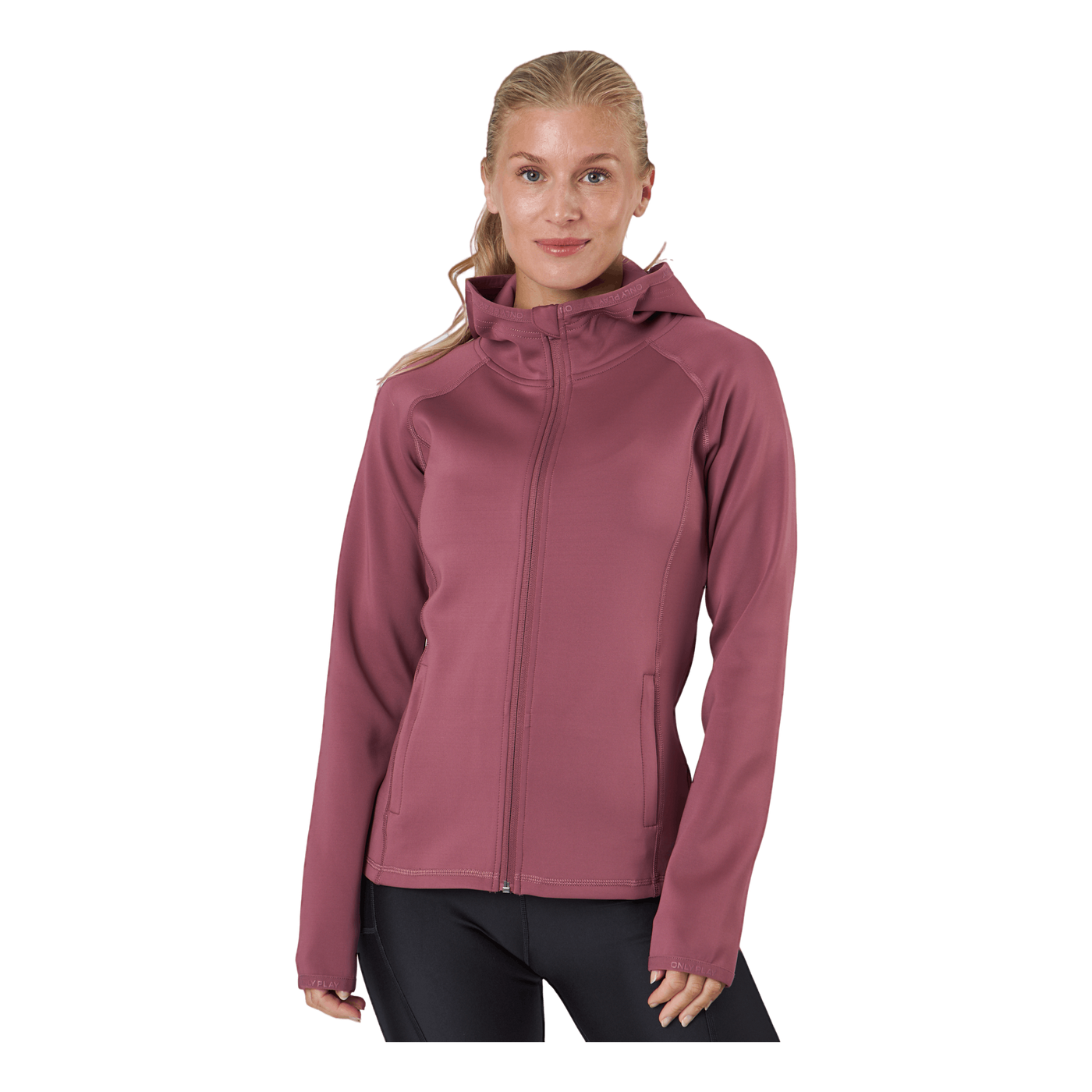 Cara Ls Hood Zip Sweat Crushed Berry