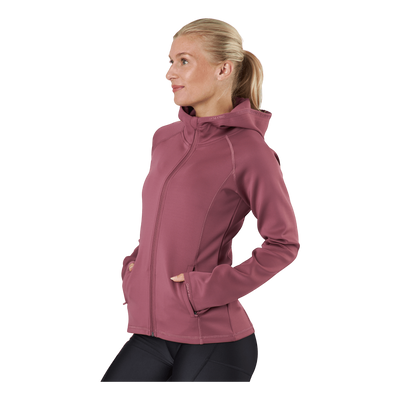 Cara Ls Hood Zip Sweat Crushed Berry