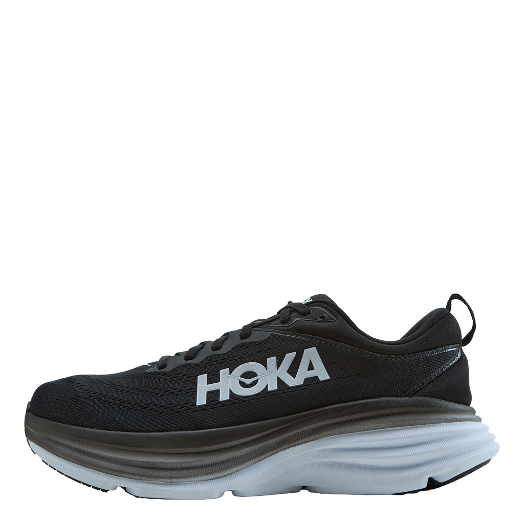 Hoka Bondi 8 Wide - Black/White