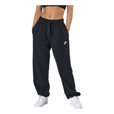 Sportswear Club Fleece Women's Mid-Rise Pants BLACK/WHITE