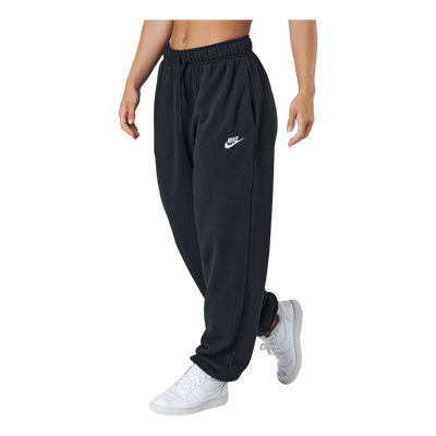 Sportswear Club Fleece Women's Mid-Rise Pants BLACK/WHITE