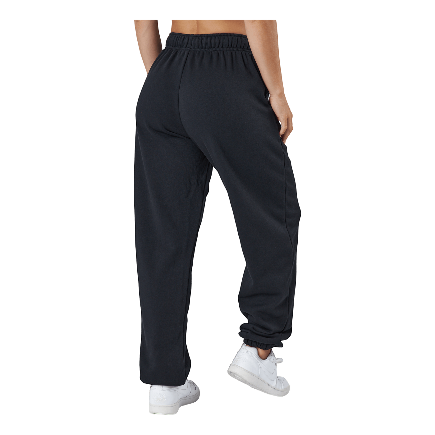 Sportswear Club Fleece Women's Mid-Rise Pants BLACK/WHITE