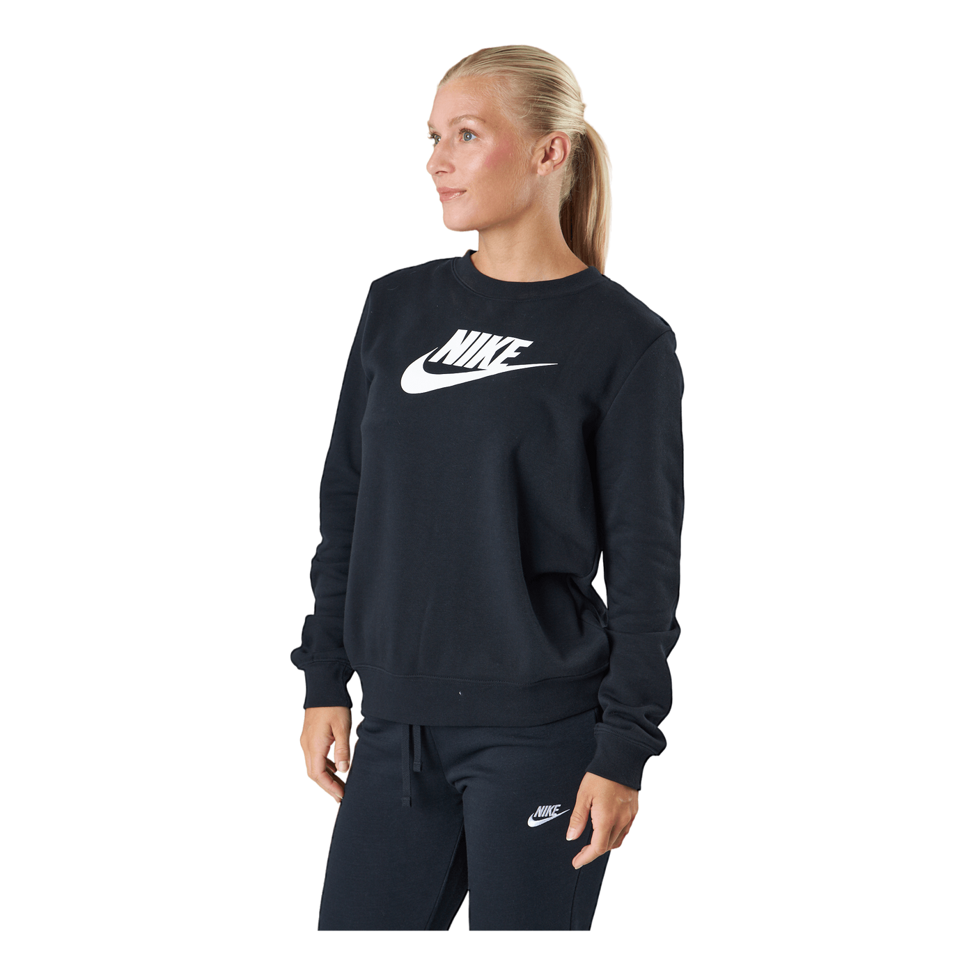 Sportswear Club Fleece Women's Crew BLACK/WHITE