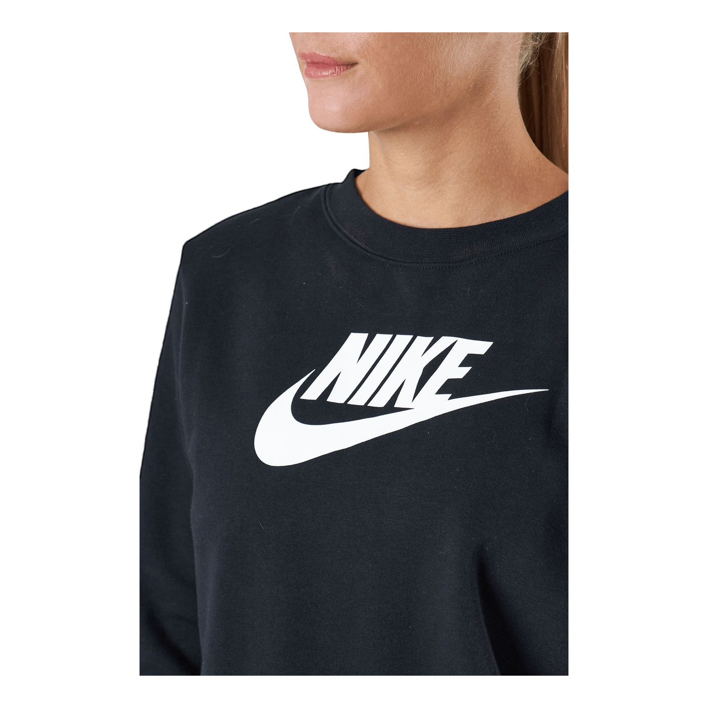 Sportswear Club Fleece Women's Crew BLACK/WHITE