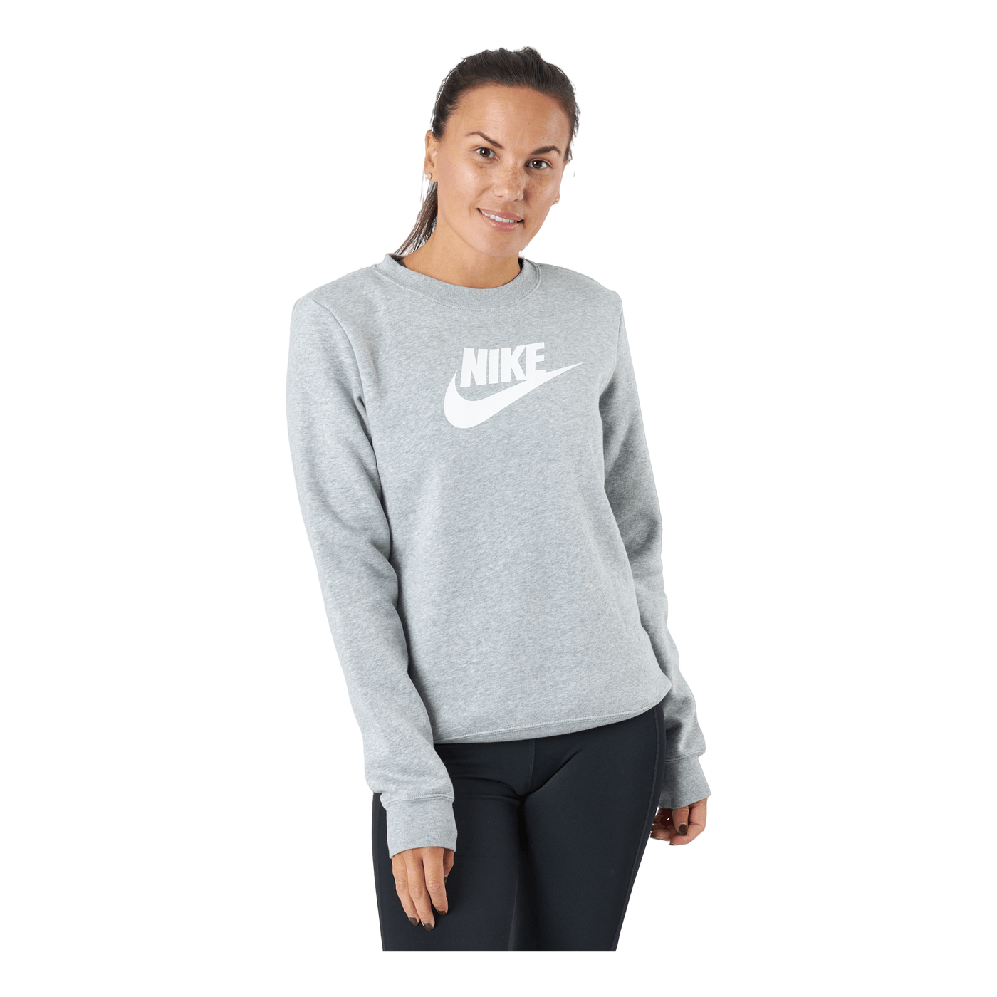 Sportswear Club Fleece Women's Crew DK GREY HEATHER/WHITE