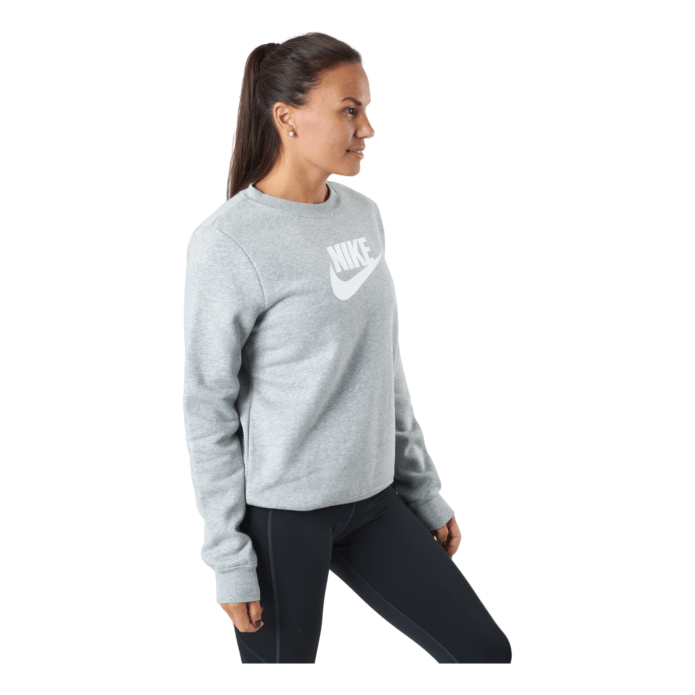 Sportswear Club Fleece Women's Crew DK GREY HEATHER/WHITE