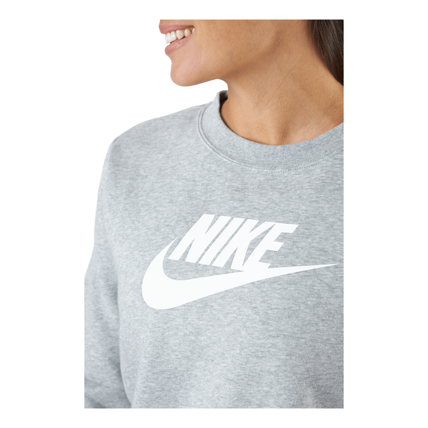 Sportswear Club Fleece Women's Crew DK GREY HEATHER/WHITE