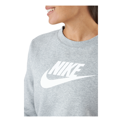 Sportswear Club Fleece Women's Crew DK GREY HEATHER/WHITE