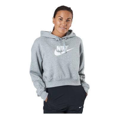 Sportswear Club Fleece Women's Cropped Hoodie DK GREY HEATHER/WHITE