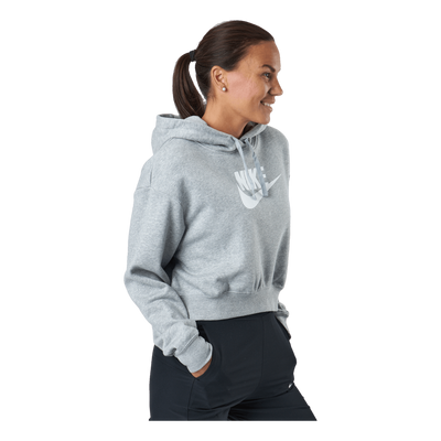 Sportswear Club Fleece Women's Cropped Hoodie DK GREY HEATHER/WHITE