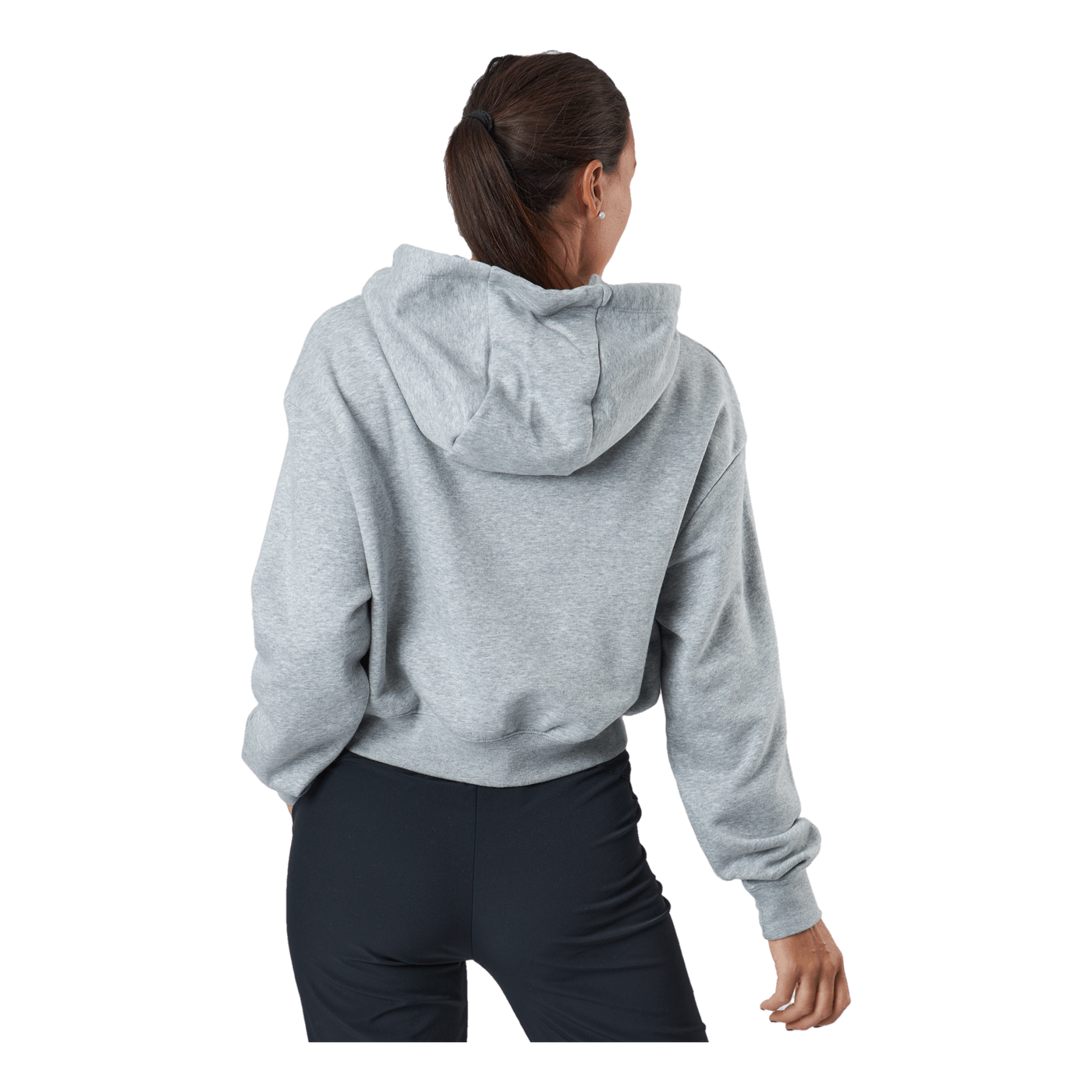 Sportswear Club Fleece Women's Cropped Hoodie DK GREY HEATHER/WHITE