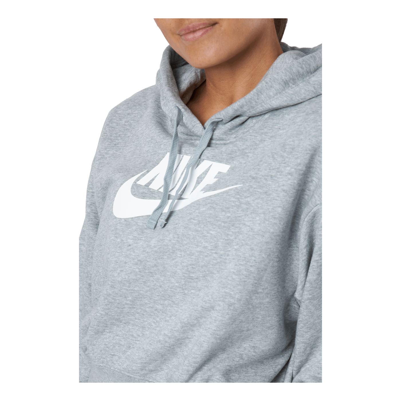 Sportswear Club Fleece Women's Cropped Hoodie DK GREY HEATHER/WHITE