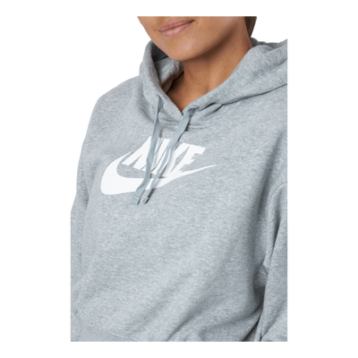 Sportswear Club Fleece Women's Cropped Hoodie DK GREY HEATHER/WHITE